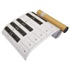 Dry Erase Piano Keyboard Laminated Poster with Note Positions, 61"
