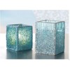 GLOREX Crackle Mosaic Plate, Turquoise, 26 x 17.5 x 1