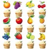 Ercadio 36 Pcs Double Sided Fruit Cupcake Toppers Fruit Combination