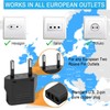 Songholee 6 Pack European Plug Adapter, US to Europe Type
