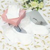 Haakong 3 Pairs White Lace Ruffle Socks for Women Cotton