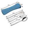 DynkoNA Travel Flatware Set of 2, 6 Pieces Camping Silverware
