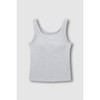 JAJU [JAJU] Women's Cotton Rib Tank Bra Camisole_Melange Grey