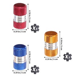 ULTECHNOVO 12 Piezas Tapones de Válvula para Llantas de Aluminio Rojo Azul | Tapas de Neumáticos Universal Cubierta Antipolvo para Vástago de Carro Mo