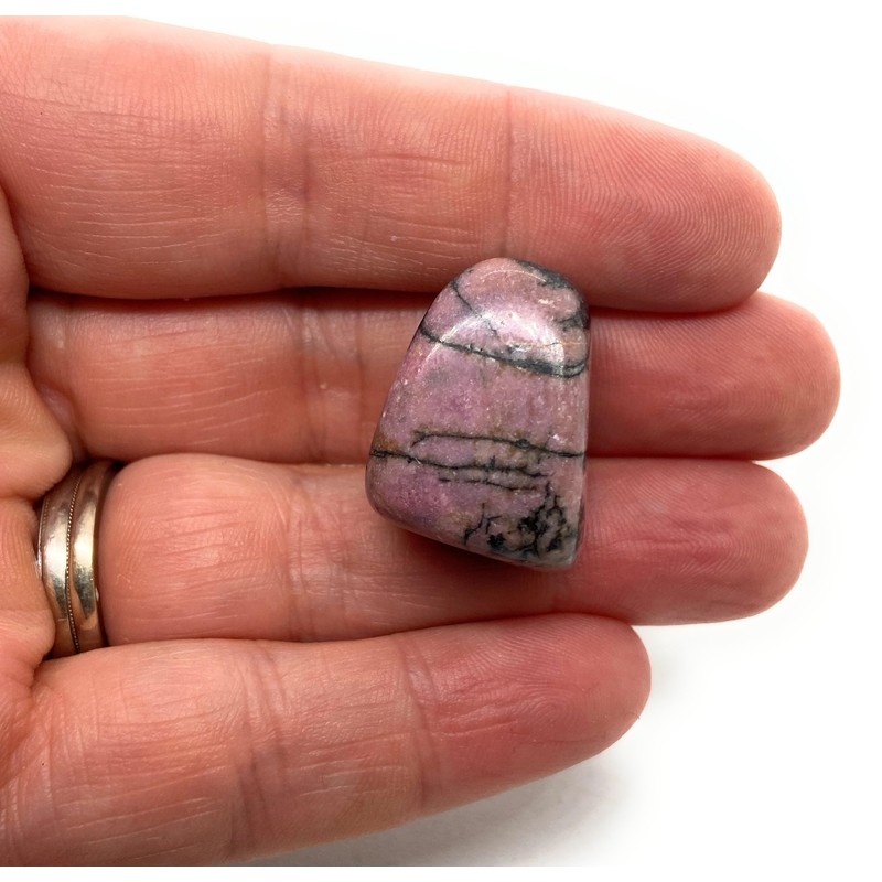Rhodonite Medium (2cm Cuboid Shape) Crystal Tumbled Stone - 1