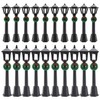 Christmas Lamp Post Village Accessories, 20 Pcs Lantern Posts Decorative Mini Street Lights, Miniature Street Lamp Posts for DIY Dollhouse Christmas Village Display (Wreath Style, 20)