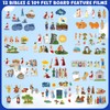 Windkream 12 Set Felt Board Stories Pieces Set Felt Animals