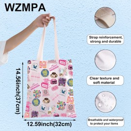 WZMPA Midwest Princess Tote Bag Western Cowgirl Gifts Pink Pony Club Reusable Grocery Bag Midwest Princess Merchandise (Midwest Princess TG)