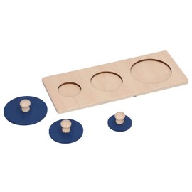 Wooden Geometric Matching Board,Montessori Toy Shape Peg Puzzles Preschool Learning Jigsaw Peg Puzzle Board for Boys Girls Kids(Three-Circle Panel) Early Education Puzzle Toys