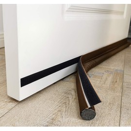 MAXTID Door Draft Stoppers 36" Adjustable Door Bottom Seal Strip Draft Blocker Weather Stripping for Exterior/Interior Doors Brown