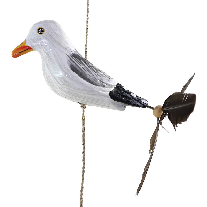 ART-CRAFT Seagull Wind Chime with Feather Propeller with 1 Decorative