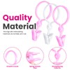 HNYYZL Curtain Clips,50PCS Plastic Curtain Rod Rings,Curtain Rings with Clips,Curtain