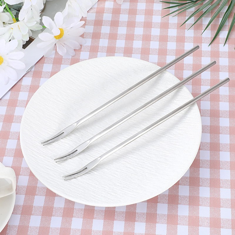 TIESOME 3 PCS Stainless Steel Forks for Pickle, Appetiser Forks
