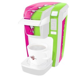 WraptorSkinz Decal Style Vinyl Skin compatible for Keurig K10 / K15 Mini Plus Coffee Makers Ripped Colors Hot Pink Neon Green (COFFEE MAKER NOT INCLUDED)
