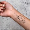 4 x 'Dog Sleeping on Blanket' Temporary Tattoos - Water