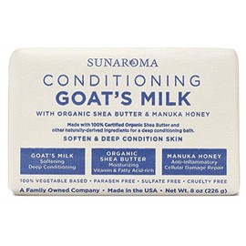 Sunaroma Soap Bar Goats Milk 8 Ounce (236ml) (6 Pack)