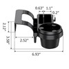 GDQ 4-in-1 Car Window Organizer - Clip-On Cup Holder &