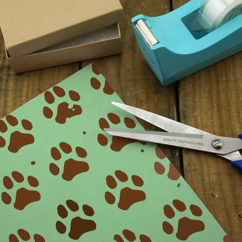 GRAPHICS & MORE Muddy Dog Paw Print Pattern Gift Wrap