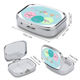 Pill Box Cute Easter Egg Bird Large Capacity Every Morning and Afternoon Pill Box with Pills/Vitamins/Dietary Supplements