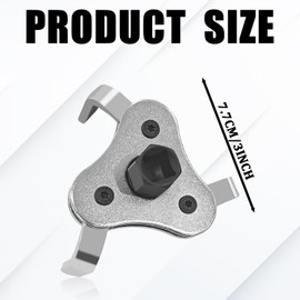 KUQUTIDY Adjustable Oil Filter Wrench, Universal 3 Jaw 2 Way Oil Filter Remover Tool from 2-1/2 Inch to 4.5 Inch, Oil Filter Wrench Set for Most Cars Trucks, Car Accessories