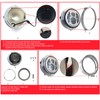 FATECIM Motorcycle 7" Round Headlight Bucket Housing with Visor 7