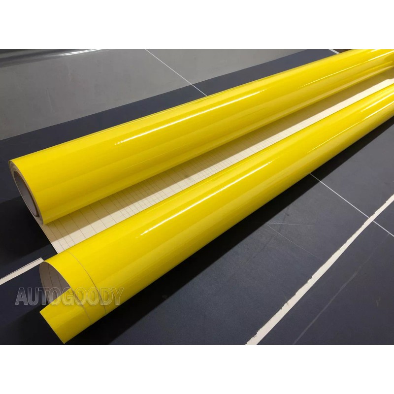 AUTOGOODY 120" x 60" Super Gloss Yellow Vinyl Film Wrap