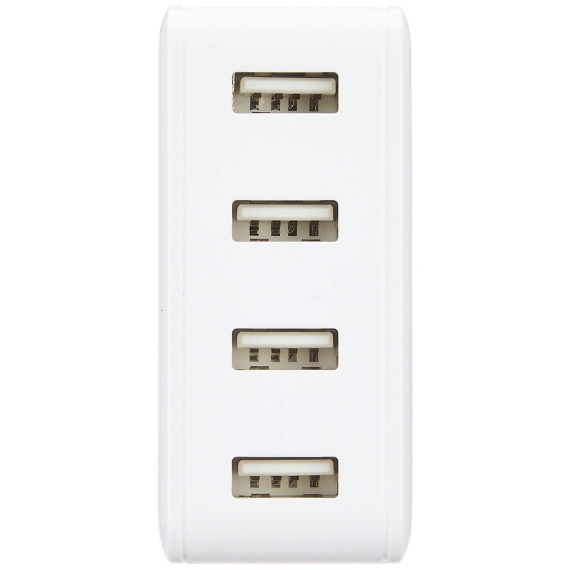 Sanwa Supply ACA-IP54W USB Charger, 4 Ports, Total 6A, Can