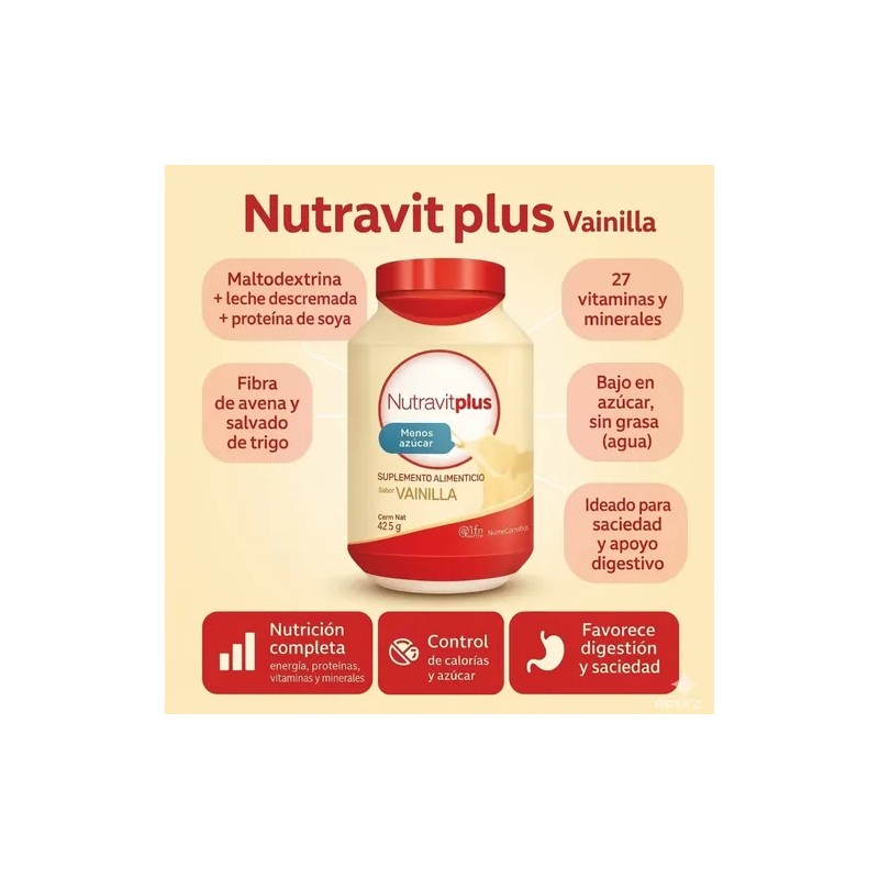Nutravit Plus Ap Alto En Proteínas Vainilla Stevia 425g