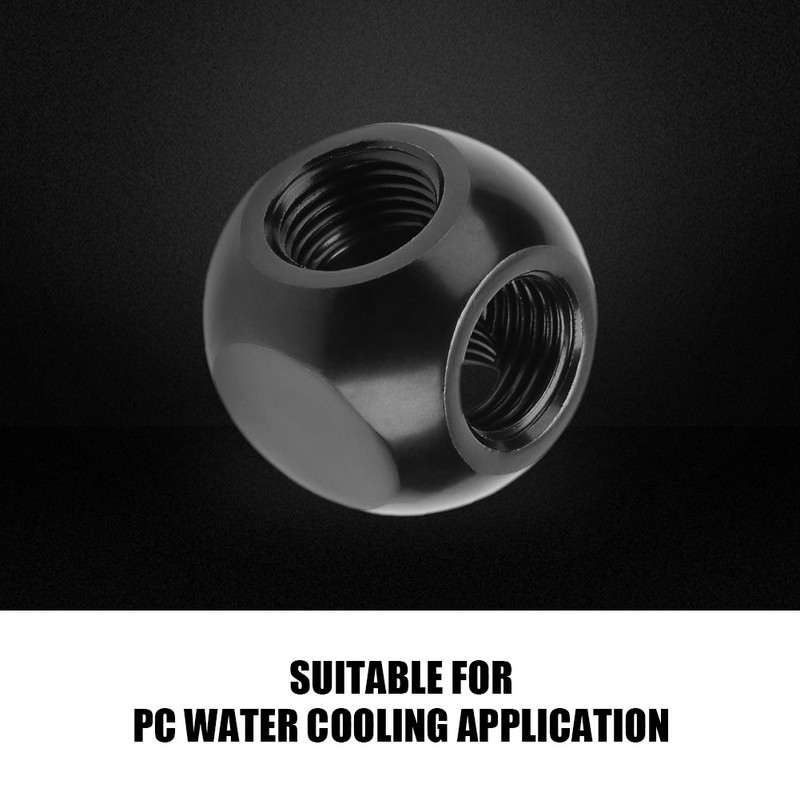 Richer-R Water Cooling Connector,2 Colors Computer Water Cooling Fitting Spherical