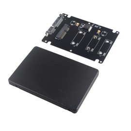 HALJIA mSATA to SATA III Converter Adapter mSATA Mini PCIE SSD to 2.5 inch SATA 3 Hard Drive Adapter Board Card with 7mm Enclosure Case for Desktop or Laptop