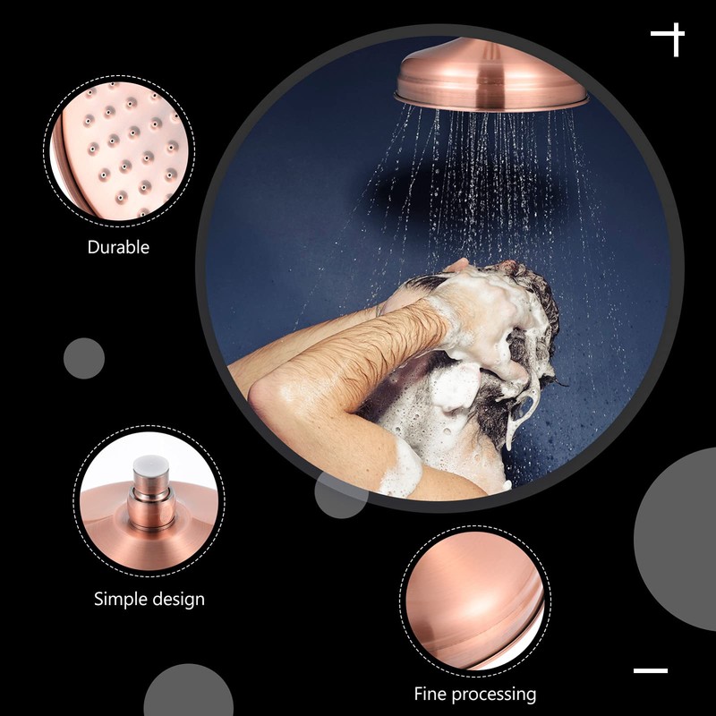 DOITOOL Copper Shower Head High Pressure Rain Shower Head Vintage