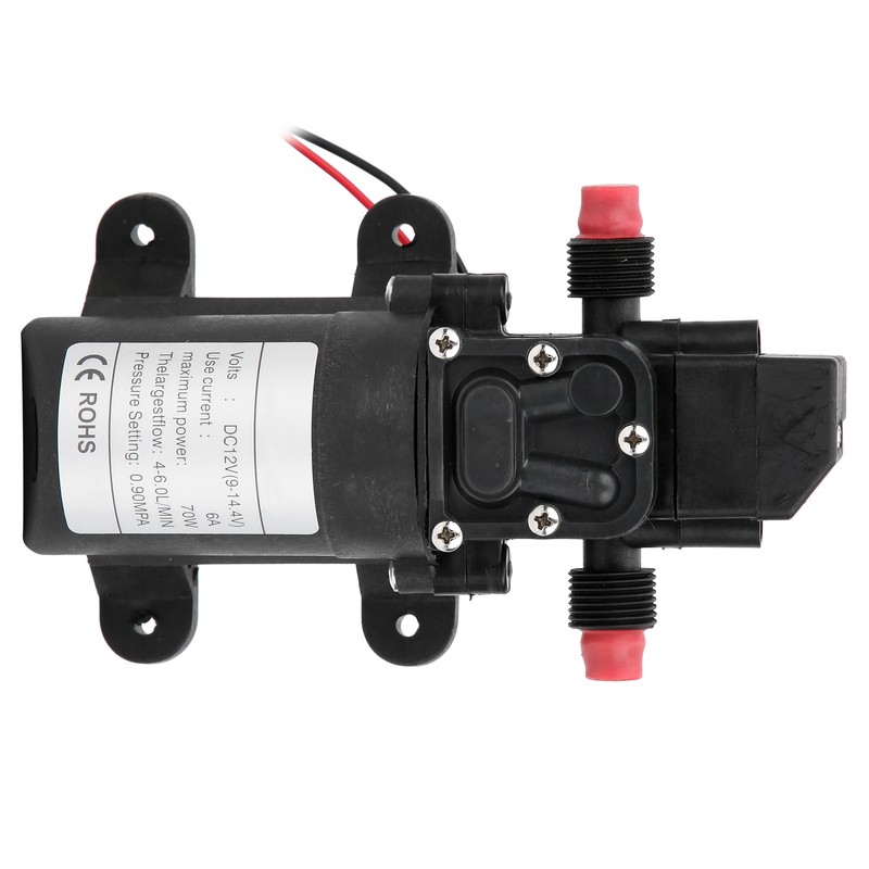 Diaphragm Water Pump Mini 2‑Way Thread Right Outlet 6.0L/MIN 0.9MPA