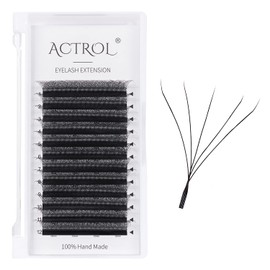 W Eyelash Extensions 5D Volume 0.07D Curl 13mm Easy Fan W-shaped Lash Premades Cluster Black YY Lash