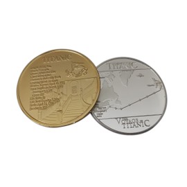 New Shining Titanic Set of Gold & Silver Color Collectible & Commemorative Anniversary Coins