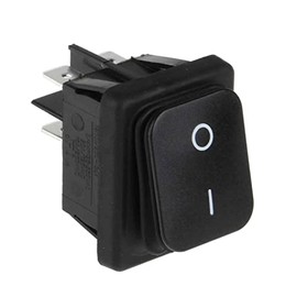 AUTOZOCO Interruttore a bilanciere impermeabile, interruttore a 2 posizioni, interruttore a 4 vie, IP67, ON-OFF DPST, 16 A 250 VAC / 20 A 125 VAC, nero