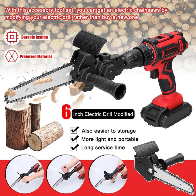 Plastic Handle, Electric Drill, Chainsaw, Stainless Steel Conversion Head Adapter,