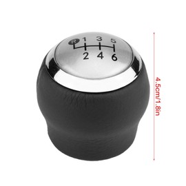 Gear knob, 6-speed gear knob head ball gear lever stick for 1.8 m Auris, Grey, Black, Silver