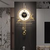 HEBOIX Gold Wall Clock for Living Room,Large Gold Decorative Wall