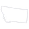 Montana State Outline Track Map Style - 6" x 3.9"