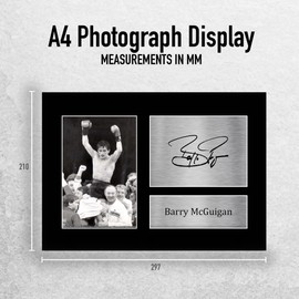 HWC Trading A4 Barry McGuigan Gifts Printed Signed Autograph Picture for Boxing Memorabilia Fans - A4