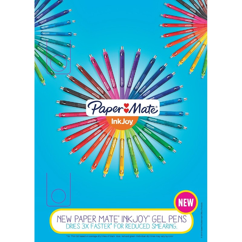 Paper Mate Inkjoy Gel Pen, Fine Point, Box of 12,