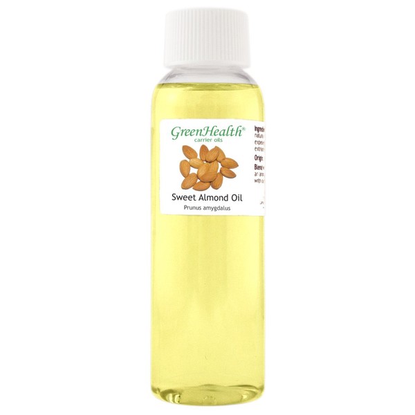 GreenHealth Almond Sweet 100% Pure Oil - 2oz - For Hair, Skin, & Nails