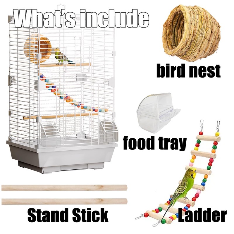 Craftsboys Basic Bird Cage, 24.8inch Parrot Cage (24.8" x 14.6"