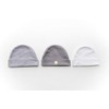 Playette Knitted Stripe Caps 3 Pack, Grey/white, 3 count
