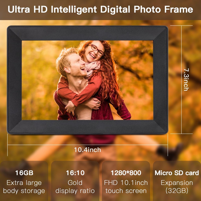 Chnwpify Frameo 10.1 Inch Digital Picture Frame WiFi Connect Touch