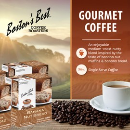 Boston’s Best - Banana Nut Bread Flavored Delicious Gourmet Coffee Compatible with Keurig Coffee Maker, 24 Count (Pack of 4)