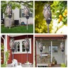 OffiCreative 2Pack Reflective Fake Owls Hanging Decoration Garden Owls Scarer