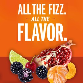 IZZE Sparkling Juice Beverage Blend, Sunset Variety Pack, Clementine, Peach, Cherry Lime, Pomegranate, No Sugar Added, 8.4 FL OZ, 24 Cans