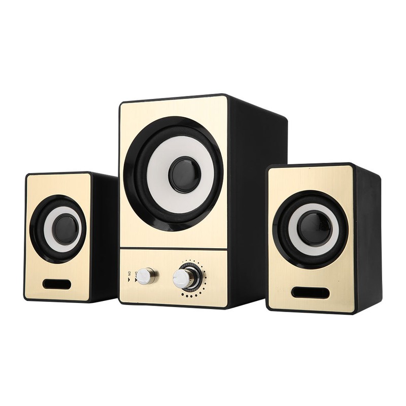SADA 2.1 Stereo Surrounding Computer Laptop Speakers Clear PC Speakers