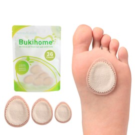 Bukihome Extra Thick Callus Remover,Felt Callus Pads,Protect Calluses from Rubbing on Shoes，Reduce Foot and Heel Pain，Self-Stick Pedi Cushions，Pack of 36,Multi-Size